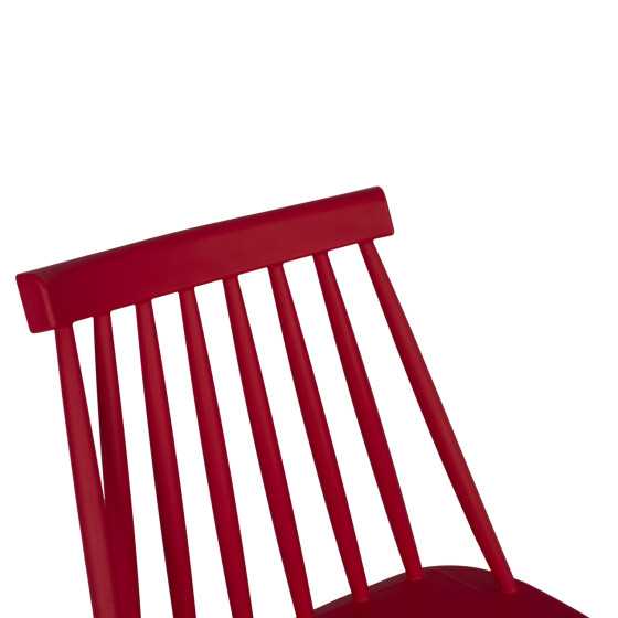 Dining chair HM8052.07 Vanessa red with metallic legs 42,5x47x81,5cm