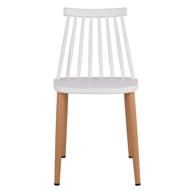 ΚΑΡΕΚΛΑ ΤΡΑΠΕΖΑΡΙΑΣ HM8052.01 VANESSA ΛΕΥΚΗ ΜΕ ΜΕΤΑΛΛΙΚΑ ΠΟΔΙΑ 43x46,5x82 εκ.