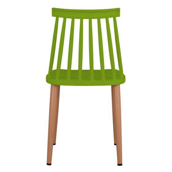 Dining chair HM8052.08 Vanessa green with metallic legs 42,5x47x81,5cm