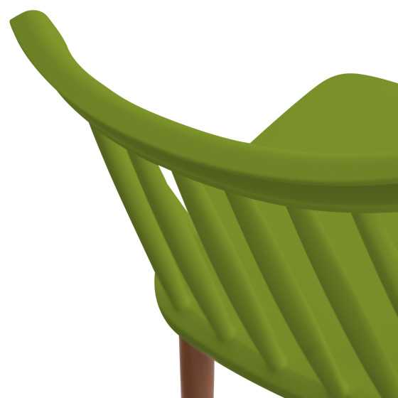 Dining chair HM8052.08 Vanessa green with metallic legs 42,5x47x81,5cm