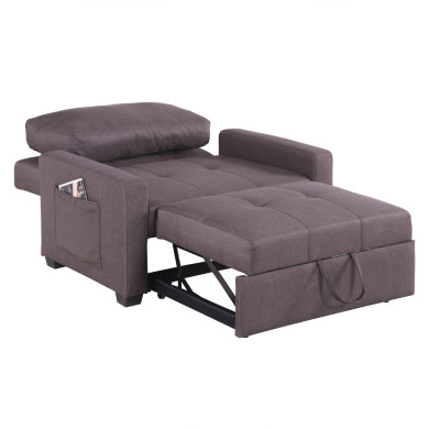 ΠΟΛΥΘΡΟΝΑ-ΚΡΕΒΑΤΙ KANNA HM3083.01 ΚΑΦΕ ΥΦΑΣΜΑ 112x96x85Υεκ.