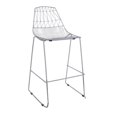 Bar Stool Metallic HM5465.100 Lux Chromed color 57x56,5x107cm