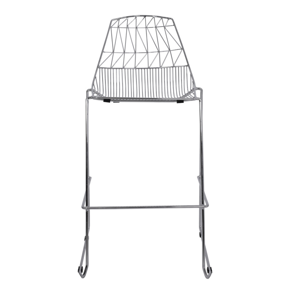 Bar Stool Metallic HM5465.100 Lux Chromed color 57x56,5x107cm