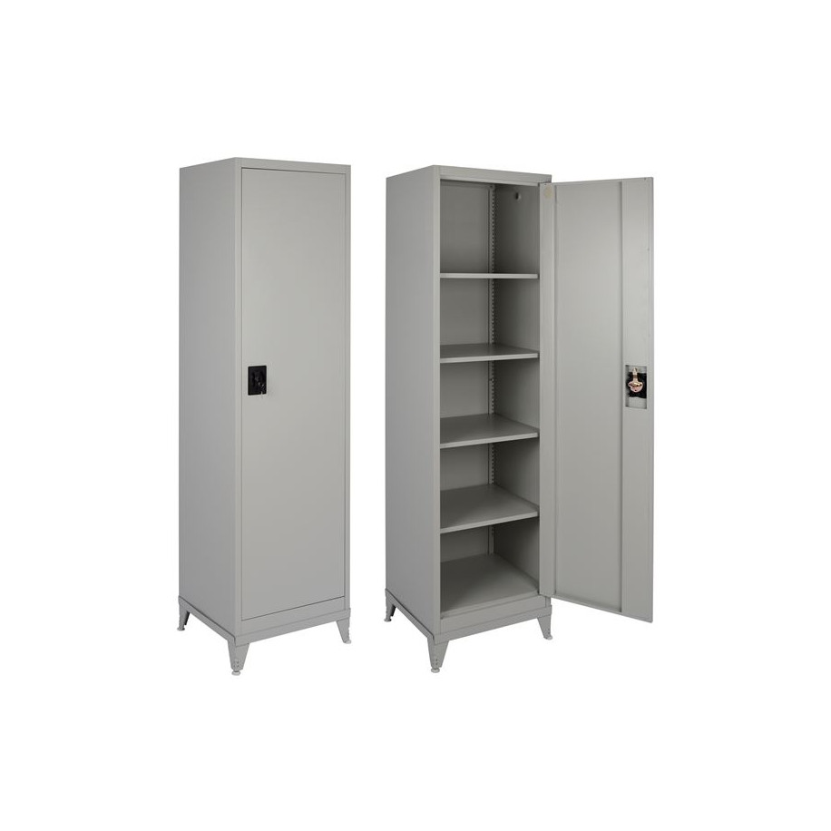 Metallic Wardrobe 50Χ45Χ190,5 with 4 shelves 1Door & legs HM10325
