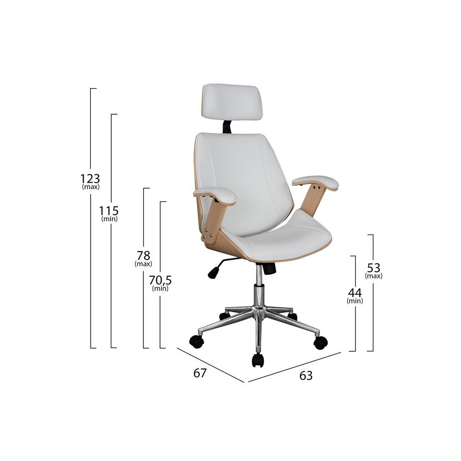 ΚΑΡΕΚΛΑ ΓΡΑΦΕΙΟΥ ΔΙΕΥΘΥΝΤΙΚΗ SUPERIOR PRO HM1109.02 SONAMA-ΑΣΠΡO PU 63x67x123Yεκ.