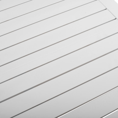 ΤΡΑΠΕΖΙ ΑΛΟΥΜΙΝΙΟΥ SAHIRA ΣΕ ΛΕΥΚΗ ΑΠΟΧΡΩΣΗ 80Χ80X75,5Υεκ. HM5572.01