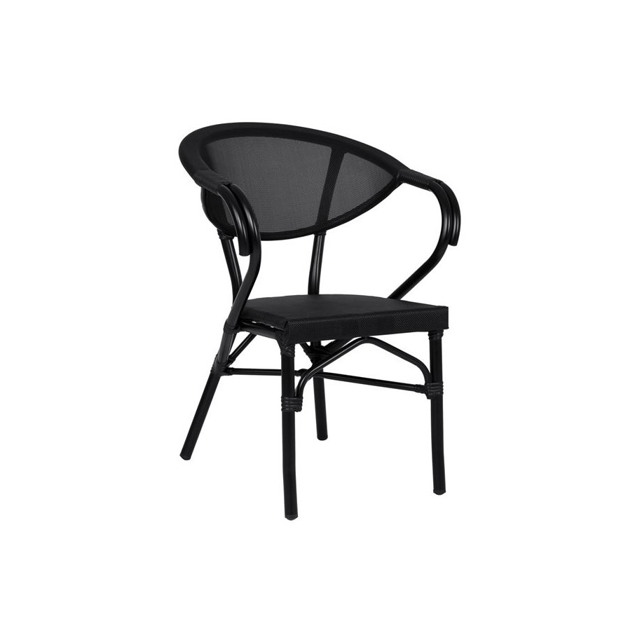 ΠΟΛΥΘΡΟΝΑ ΑΛΟΥΜΙΝΙΟΥ CLAY BAMBOO LOOK ΜΑΥΡΗ ΜΕ TEXTLINE HM5025.02 59x60x82 cm