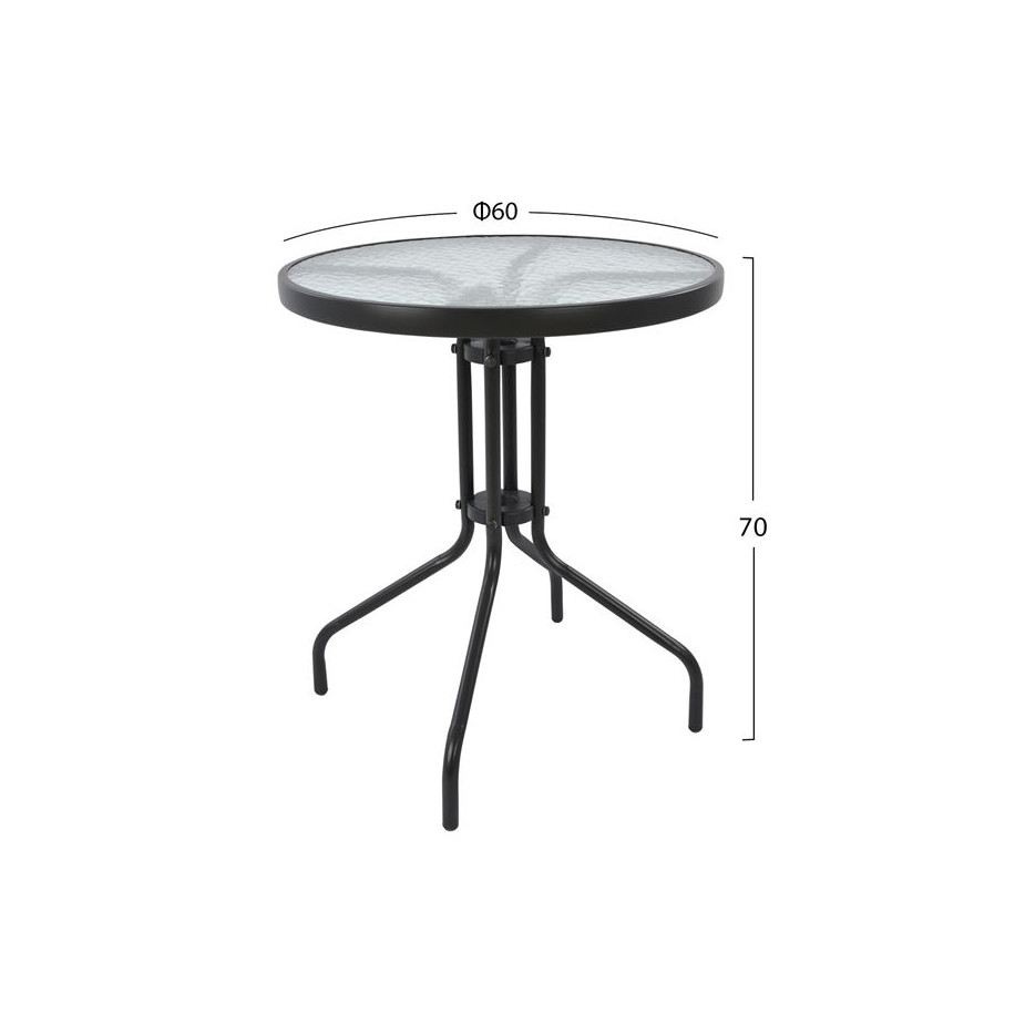 ΣΕΤ 3ΤΜΧ ΜΕ ΤΡΑΠΕΖΙ LIMA Φ60Χ70Υ & ΠΟΛΥΘΡΟΝΕΣ LAURA ΓΚΡΙ ΧΡΩΜΑ HM10467