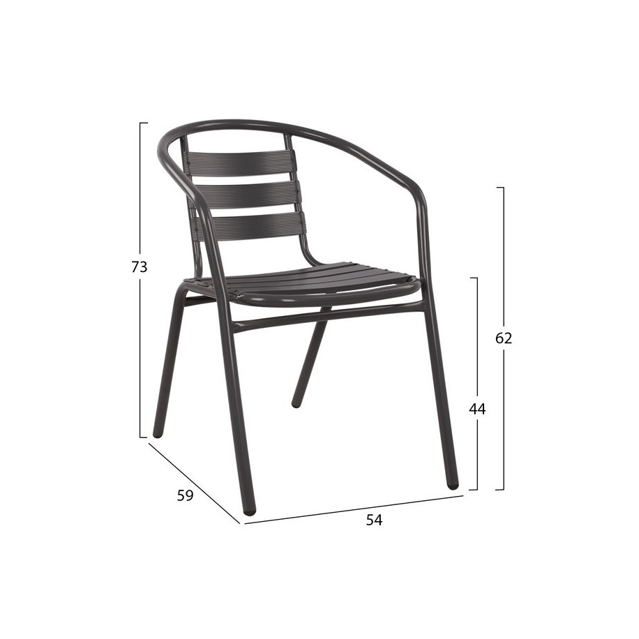 ΣΕΤ 5ΤΜΧ ΜΕ ΤΡΑΠΕΖΙ ADAM 110Χ60Χ71Υ & ΠΟΛΥΘΡΟΝΕΣ LAURA ΓΚΡΙ ΧΡΩΜΑ HM10472