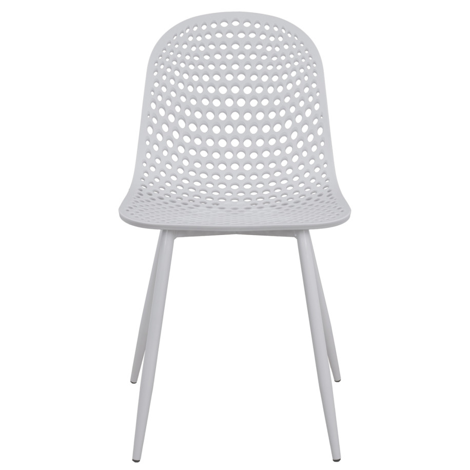 ΚΑΡΕΚΛΑ ΠΟΛΥΠΡΟΠΥΛΕΝΙΟΥ MILANA HM8512.01 ΛΕΥΚΟ ΜΕ ΜΕΤΑΛΛΙΚΑ ΠΟΔΙΑ 45X51X84Υ εκ.