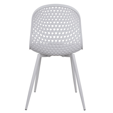 ΚΑΡΕΚΛΑ ΠΟΛΥΠΡΟΠΥΛΕΝΙΟΥ MILANA HM8512.01 ΛΕΥΚΟ ΜΕ ΜΕΤΑΛΛΙΚΑ ΠΟΔΙΑ 45X51X84Υ εκ.