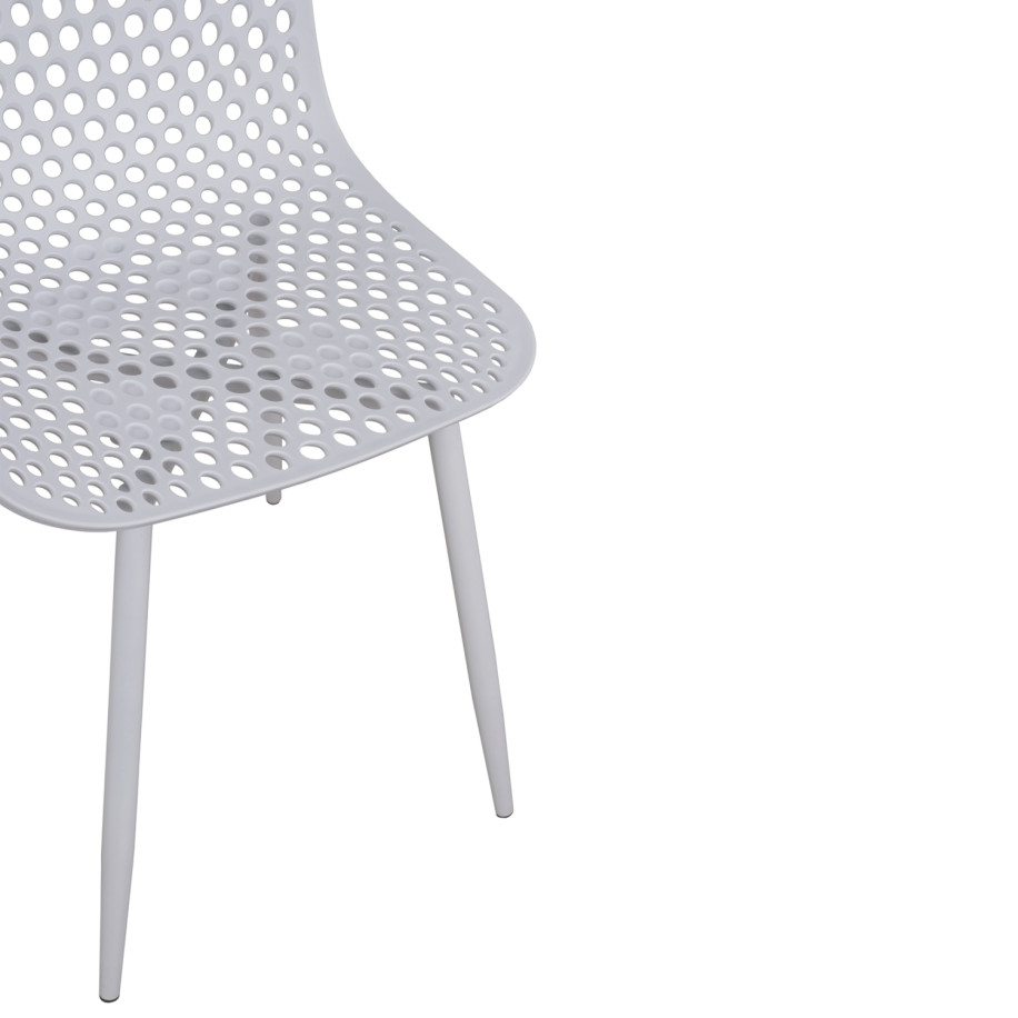 ΚΑΡΕΚΛΑ ΠΟΛΥΠΡΟΠΥΛΕΝΙΟΥ MILANA HM8512.01 ΛΕΥΚΟ ΜΕ ΜΕΤΑΛΛΙΚΑ ΠΟΔΙΑ 45X51X84Υ εκ.