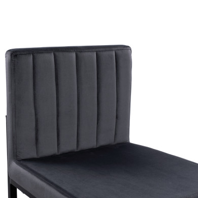 ΣΚΑΜΠΟ ΜΕΣΑΙΟΥ ΥΨΟΥΣ PIPER ΒΕΛΟΥΔΟ ΓΚΡΙ & ΜΑΥΡΟ ΜΕΤΑΛΛΙΚΟ ΣΚΕΛΕΤΟ HM8525.01 40x49x96Υ εκ.