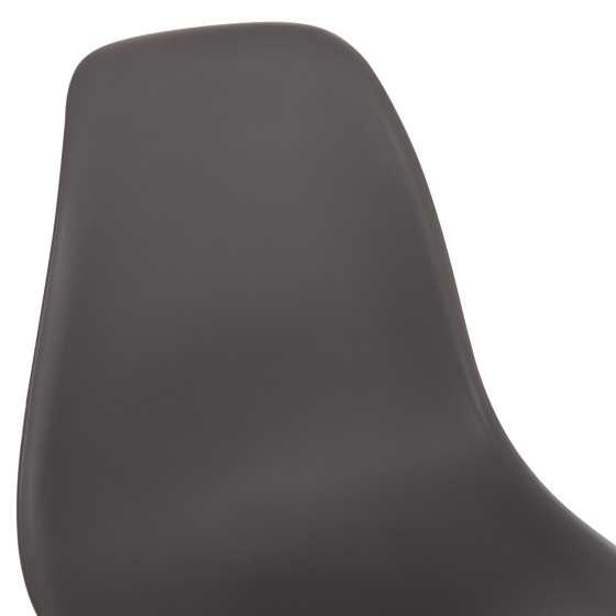 Chair with wooden legs and seat Twist PP Grey HM8460.10 46x50x82 cm