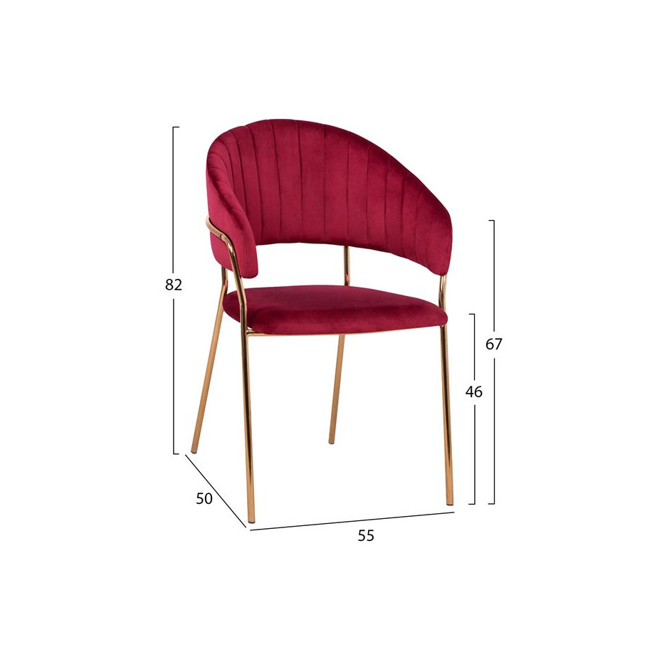 ΠΟΛΥΘΡΟΝΑΚΙ THEODORE HM8520.06 ΒΕΛΟΥΔΟ ΜΠΟΡΝΤΩ ΜΕ ΕΠΙΧΡΥΣΟ ΣΚΕΛΕΤΟ 55Χ50Χ82Υ εκ.