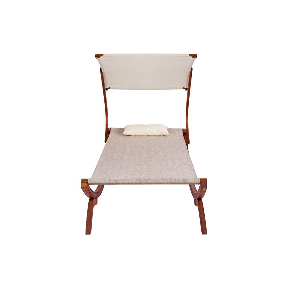 ΞΑΠΛΩΣΤΡΑ ΠΑΡΑΛΙΑΣ ΞΥΛΙΝΗ ΚΑΡΥΔΙ-ΜΠΕΖ ΜΕ ΣΚΙΑΣΤΡΟ COLBY HM5671.02 105X221X162Υ εκ.