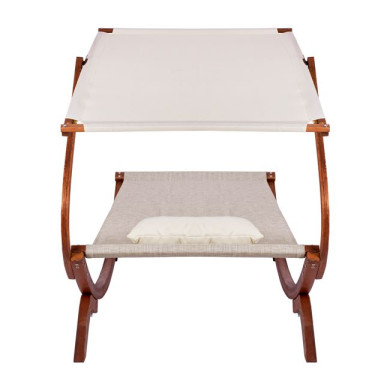 ΞΑΠΛΩΣΤΡΑ ΠΑΡΑΛΙΑΣ ΞΥΛΙΝΗ ΚΑΡΥΔΙ-ΜΠΕΖ ΜΕ ΣΚΙΑΣΤΡΟ COLBY HM5671.02 105X221X162Υ εκ.