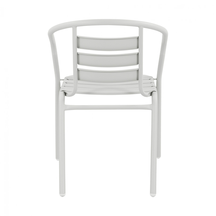 ΠΟΛΥΘΡΟΝΑ LAURA ΜΕΤΑΛΛΙΚΗ ΛΕΥΚΗ ΜΕ ΦΕΤΕΣ ΑΛΟΥΜΙΝΙΟΥ HM5037.02 54x59x73Υ εκ.