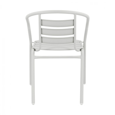 ΠΟΛΥΘΡΟΝΑ LAURA ΜΕΤΑΛΛΙΚΗ ΛΕΥΚΗ ΜΕ ΦΕΤΕΣ ΑΛΟΥΜΙΝΙΟΥ HM5037.02 54x59x73Υ εκ.