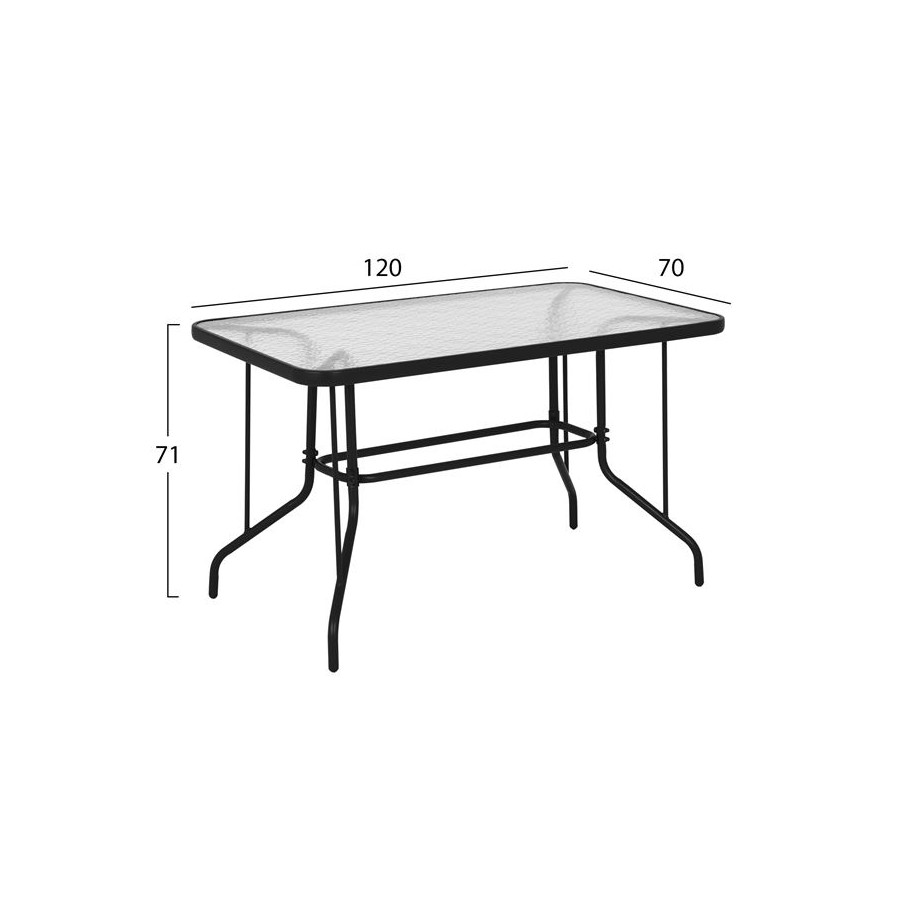 ΣΕΤ 5ΤΜΧ HM10565.01 ΤΡΑΠΕΖΙ ΜΕΤΑΛΛΙΚΟ 120Χ70Χ71Υ & 4 ΠΟΛΥΘΡΟΝΕΣ LEON ΜΕΤΑΛΛΙΚΕΣ ΓΚΡΙ