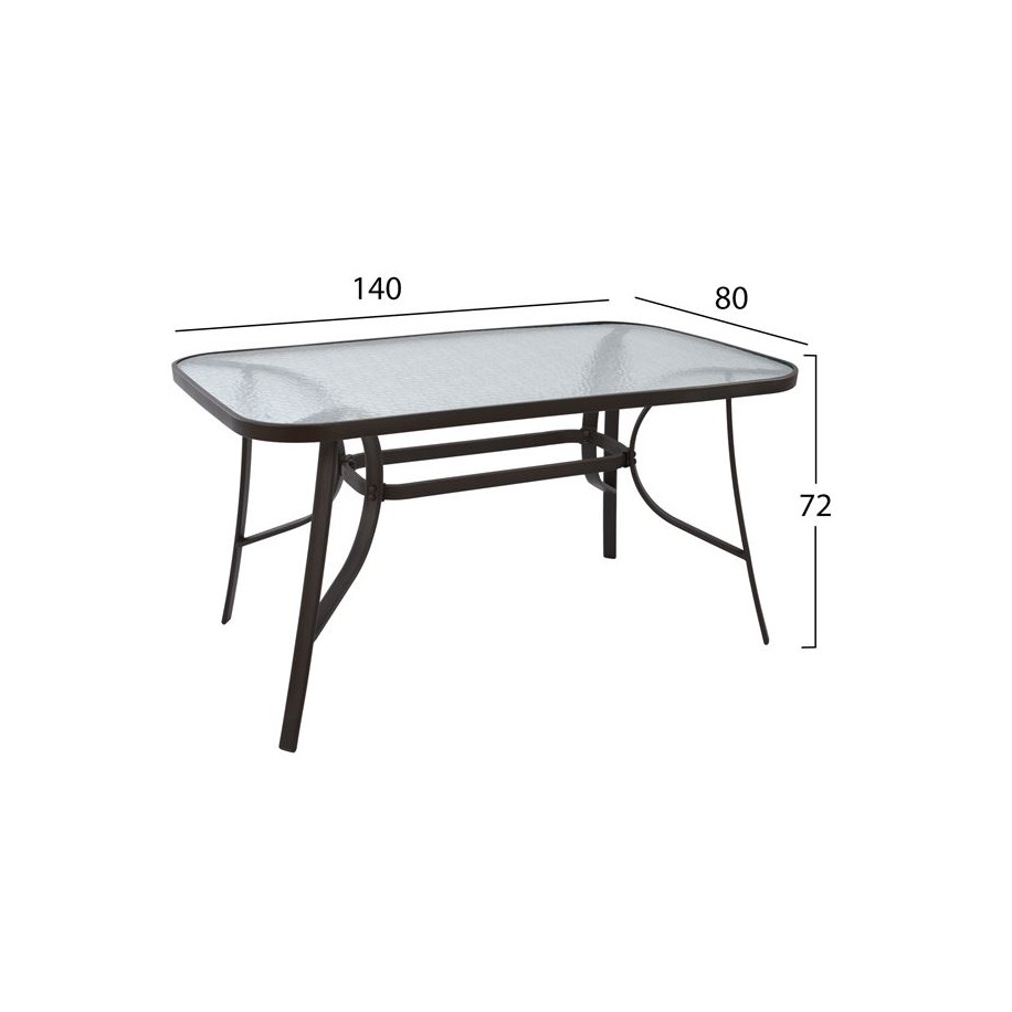 ΣΕΤ ΤΡΑΠΕΖΑΡΙΑΣ 5ΤΜΧ ΚΑΡΕΚΛΕΣ ΜΕ ΜΑΞΙΛΑΡΙ & ΤΡΑΠΕΖΙ 140X80 HM10569.02 ΚΑΦΕ