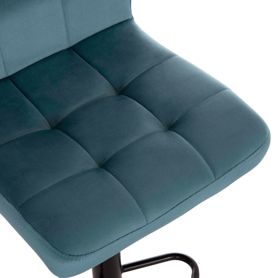 ΣΚΑΜΠΩ ΜΠΑΡ DIANA HM202.18 ΒΕΛΟΥΔΟ ΤΙΡΚΟΥΑΖ & ΜΑΥΡΟ ΜΑΤ ΣΚΕΛΕΤΟ 44x52x109Υεκ