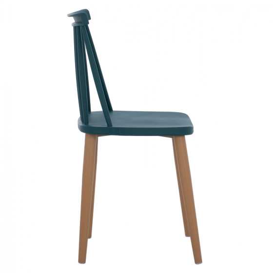 Dining Chair HM8052.05 Vanessa Blue with metallic legs 43x41x82,5 cm.