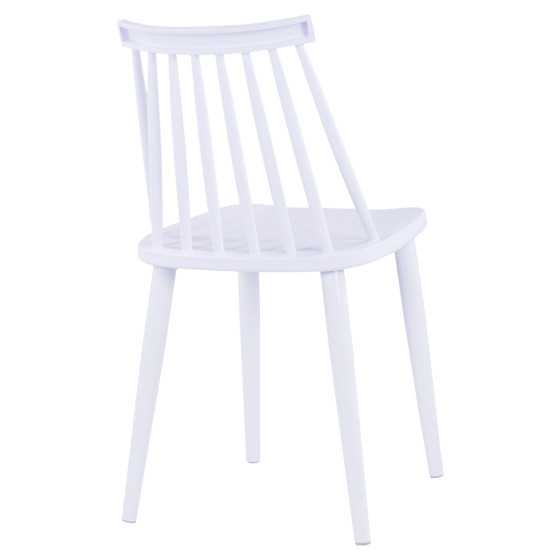 Dining chair HM8052.11 Vanessa White with metallic white legs 43x46,5x82 cm.