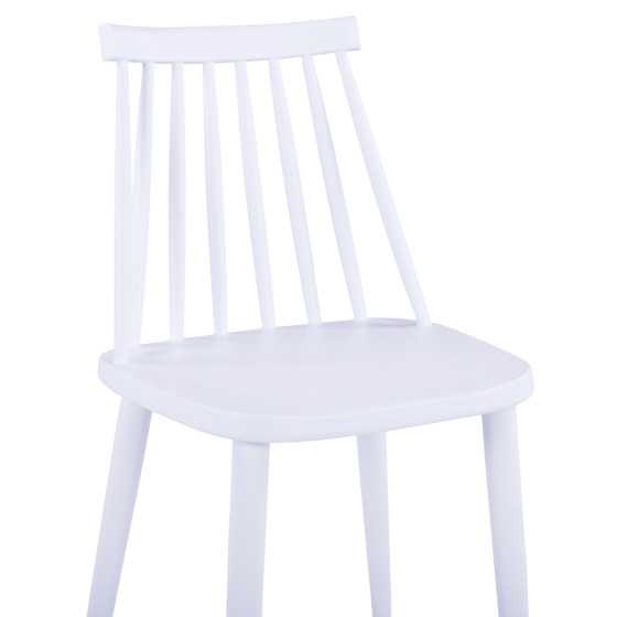 Dining chair HM8052.11 Vanessa White with metallic white legs 43x46,5x82 cm.