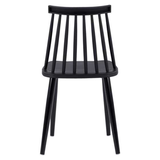 Dining Chair HM8052.12 Vanessa Black with metallic black legs 43x46,5x82 cm.