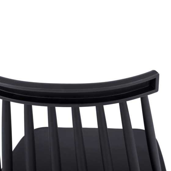 Dining Chair HM8052.12 Vanessa Black with metallic black legs 43x46,5x82 cm.
