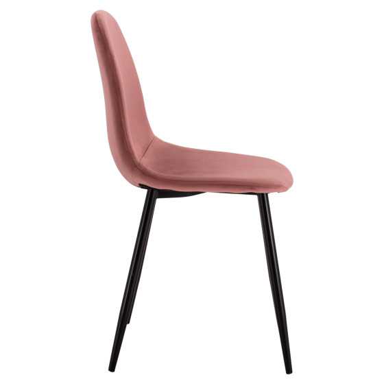 Dining Chair Leonardo Rotten apple velvet with metallic legs HM00100.02 45x53x85 cm.