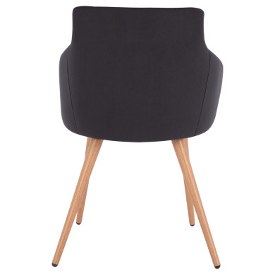 ΠΟΛΥΘΡΟΝΑΚΙ IVY ΒΕΛΟΥΔΟ ΜΑΥΡΟ ΚΑΙ ΜΕΤΑΛΛΙΚΑ ΠΟΔΙΑ HM8546.04 53x55x79 εκ.