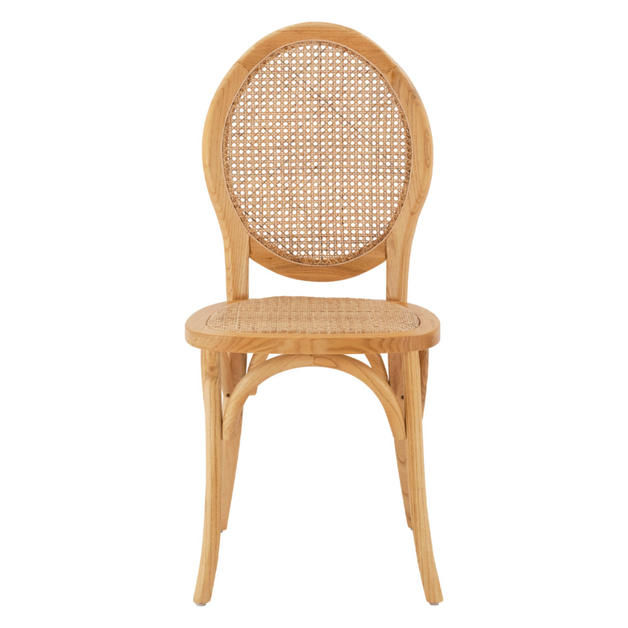 ΚΑΡΕΚΛΑ ΞΥΛΙΝΗ TINSLEY ΜΕ ΟΒΑΛ ΠΛΑΤΗ ΚΑΙ ΠΛΕΞΗ RATTAN ΣΕ ΦΥΣΙΚΗ ΑΠΟΧΡΩΣΗ HM8745.01 45x50x97 εκ.