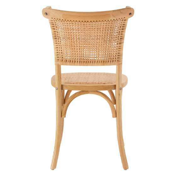 Wooden chair with rattan in natural shade HM8752.01 49x54x89cm