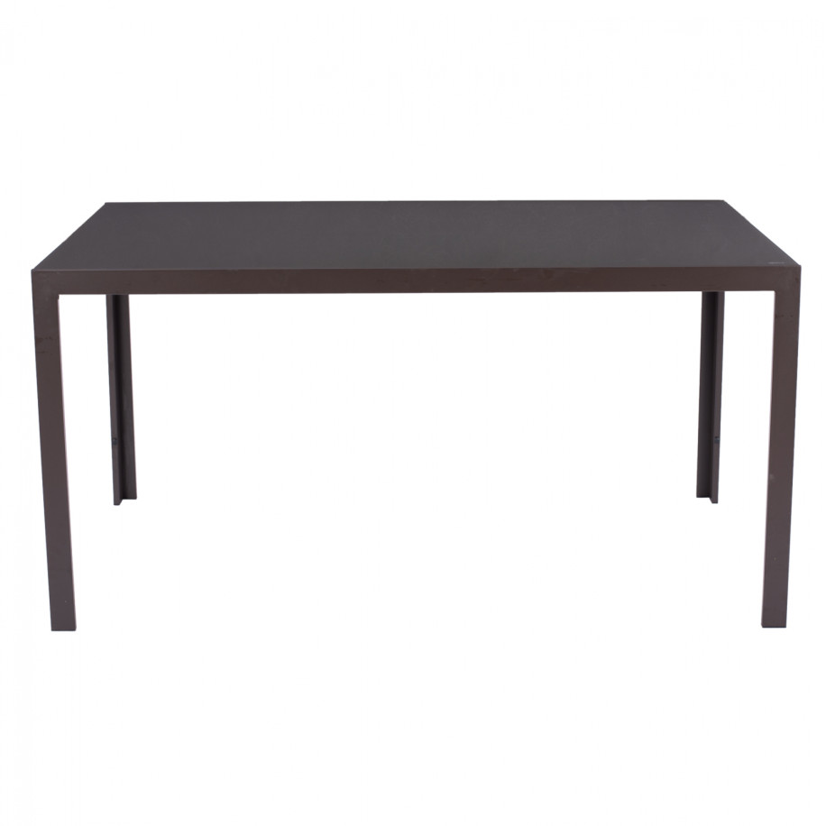 ΤΡΑΠΕΖΙ ΜΕΤΑΛΛΙΚΟ OFER ΟΡΘΟΓΩΝΙΟ ΚΑΦΕ ΜΕ ΓΥΑΛΙ ΚΑΦΕ 150X90Χ75Υεκ. HM5767.02