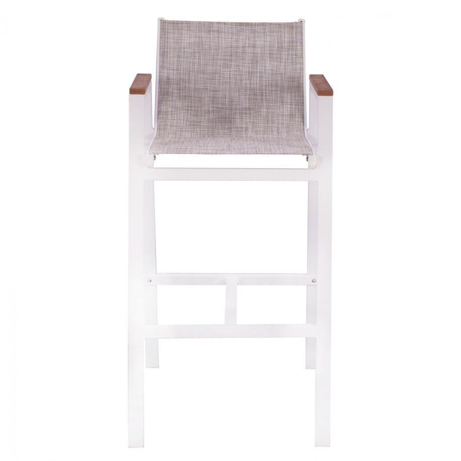 ΣΚΑΜΠΟ ΜΠΑΡ ΑΛΟΥΜΙΝΙΟΥ ΛΕΥΚΟ ΜΕ POLYWOOD 52 x 58 x 108 εκ. HM5790.01