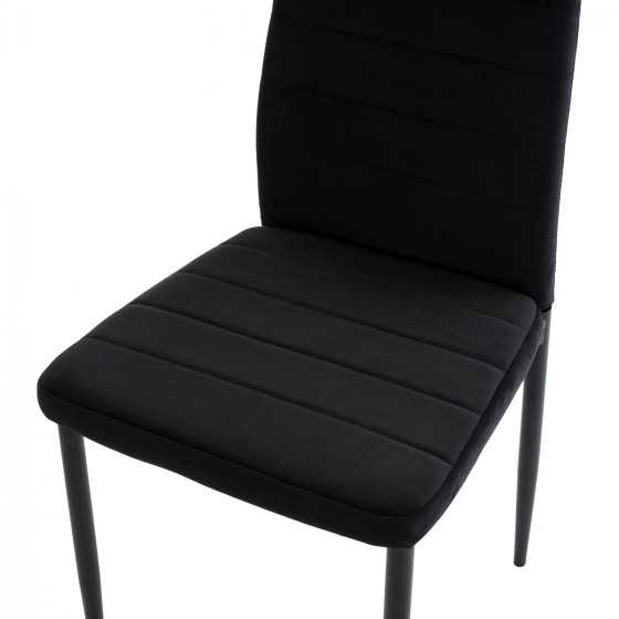 METAL CHAIR HM0037.34 BLACK VELVET WITH METAL FRAME K/D