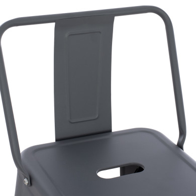 ΣΚΑΜΠΟ BAR ΜΕΤΑΛΛΙΚΟ HM8643.10 MELITA ME ΠΛΑΤΗ ΓΚΡΙ 43Χ43Χ100Υεκ.