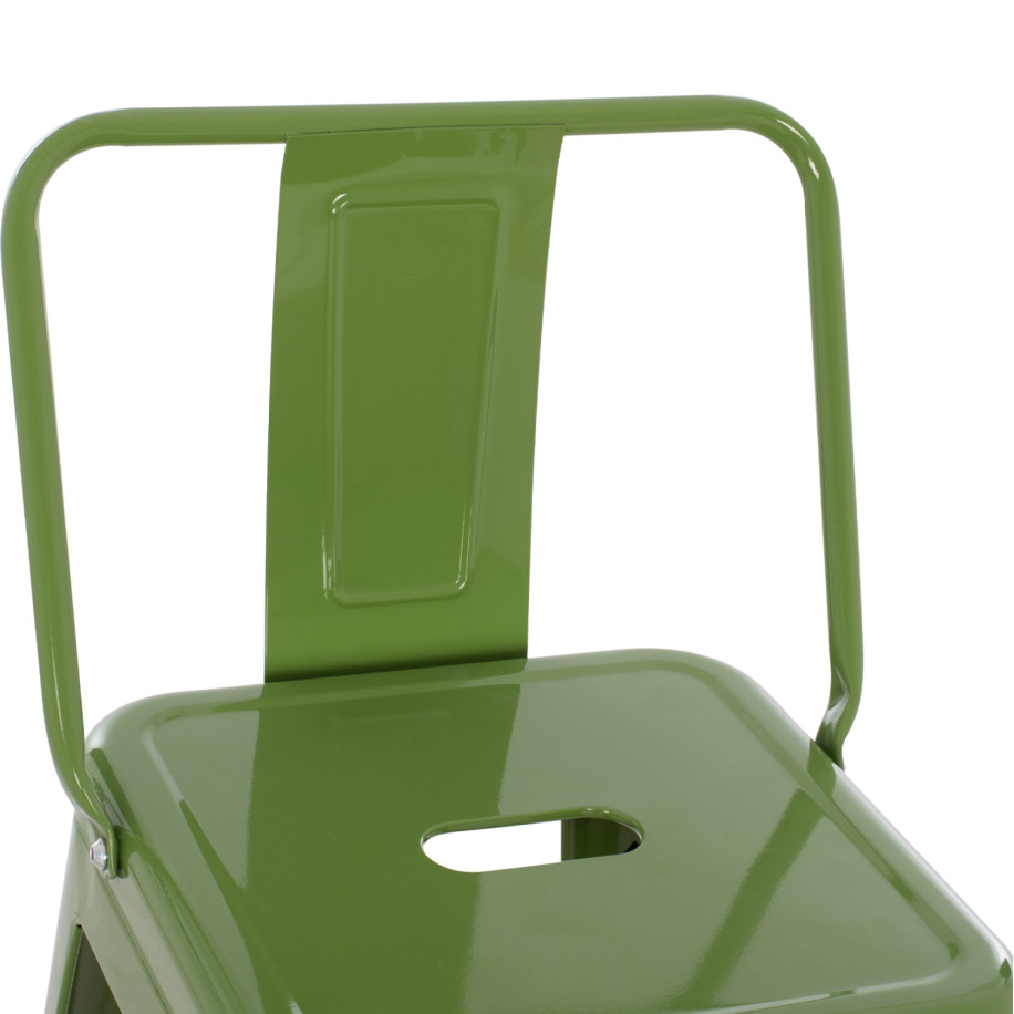 ΣΚΑΜΠΟ BAR ΜΕΤΑΛΛΙΚΟ MELITA ME ΠΛΑΤΗ ΣΕ LIGHT OLIVE GREEN HM8643.13 43Χ43Χ100Yεκ.