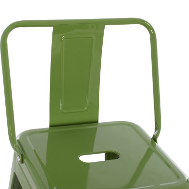 ΣΚΑΜΠΟ BAR ΜΕΤΑΛΛΙΚΟ MELITA ME ΠΛΑΤΗ ΣΕ LIGHT OLIVE GREEN HM8643.13 43Χ43Χ100Yεκ.