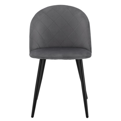 ΚΑΡΕΚΛΑ ODED ΜΕ ΜΕΤΑΛΛΙΚΑ ΜΑΥΡΑ ΠΟΔΙΑ & ΒΕΛΟΥΔΟ ΓΚΡΙ HM8731.11 49x57x79Υ εκ.