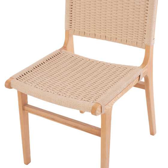 CHAIR HM9330.01 IGNACIO RUBBERWOOD KNITTED NATURAL ROPE 50X60X87H
