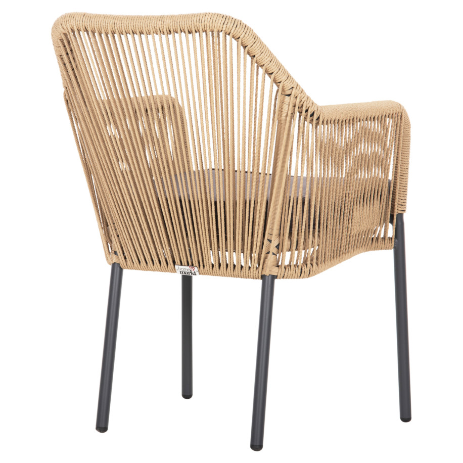 ΠΟΛΥΘΡΟΝΑ ΑΛΟΥΜΙΝΙΟΥ LOKKI HM5855.02 ΑΝΘΡΑΚΙ ΜΕ ΣΧΟΙΝΙ WICKER PE 56x66x82Υ εκ.