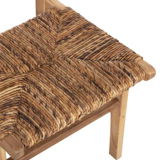 CHAIR HM9399.11 TEAK WOOD WITH STRAW MATTING ON BACKREST AND SEAT NATURAL COLOR 51x60,5x86Hcm