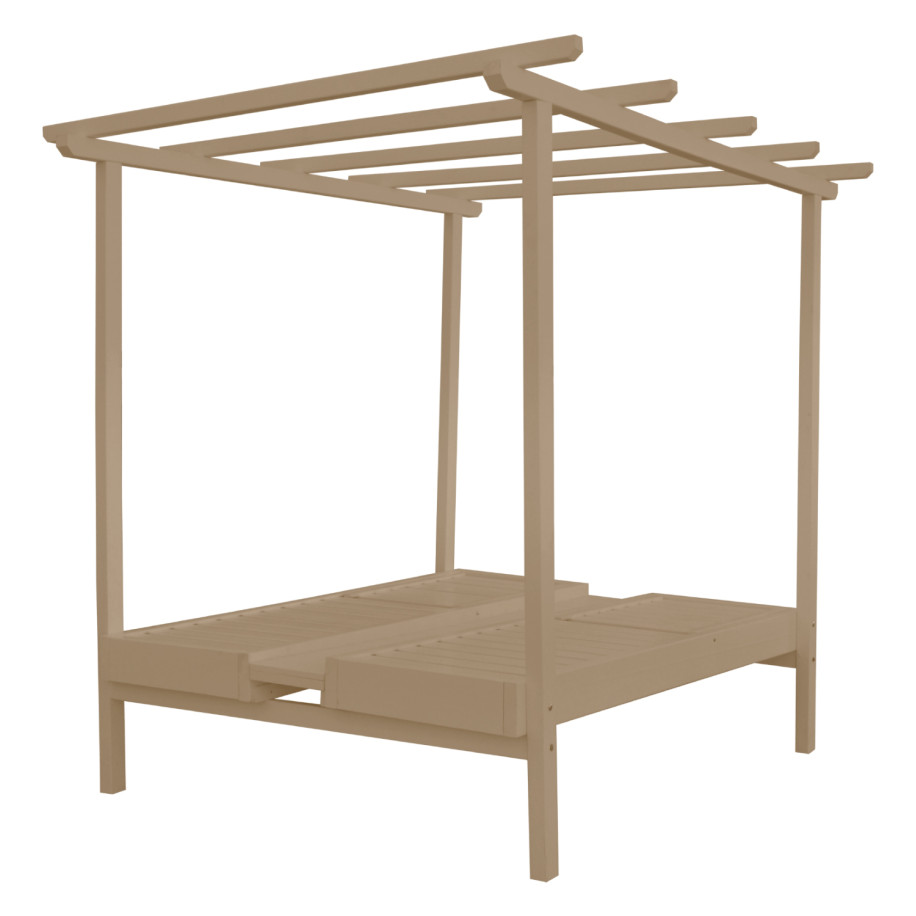 ΞΑΠΛΩΣΤΡΑ ΕΠΑΓΓΕΛΜ. ΜΥΚΟΝΟΣ ΞΥΛΙΝΗ ΔΙΠΛΗ ΜΠΕΖ ΜΕ ΟΥΡΑΝΟ 205x167x212Υεκ.HM5428.02