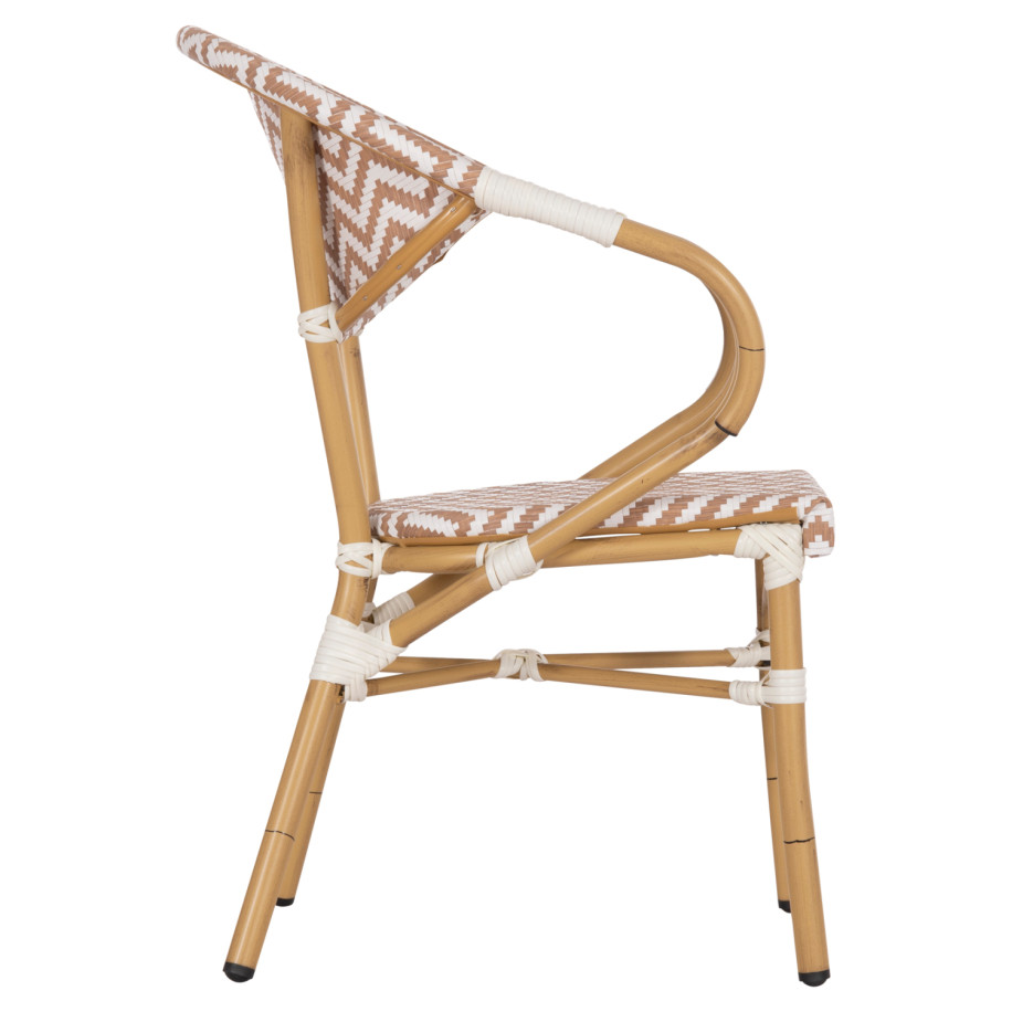 ΠΟΛΥΘΡΟΝΑ BAMBOO LOOK HM5861.03 ΚΑΦΕ-ΛΕΥΚΟ 58.5x58x82Υεκ.