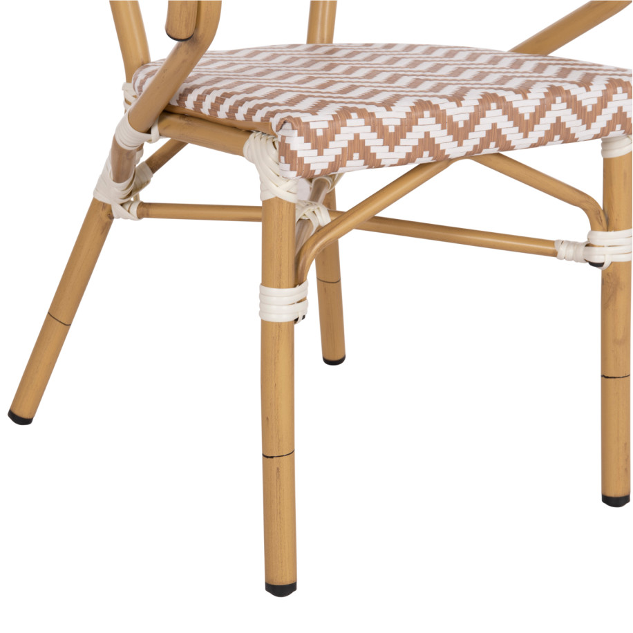 ΠΟΛΥΘΡΟΝΑ BAMBOO LOOK HM5861.03 ΚΑΦΕ-ΛΕΥΚΟ 58.5x58x82Υεκ.