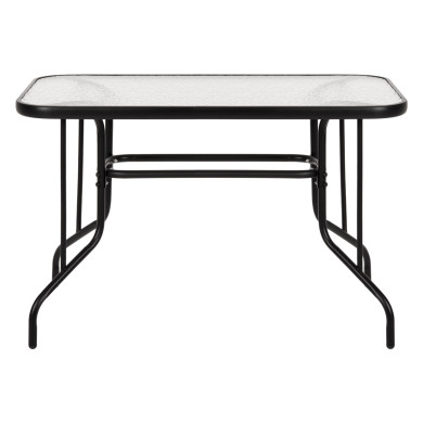 ΤΡΑΠΕΖΙ ADAM HM5020.03 ΜΕΤΑΛΛΙΚΟ ΜΑΥΡΟ ΜΕ ΓΥΑΛΙΝΗ ΕΠΙΦΑΝΕΙΑ 110Χ60Χ71Υεκ.