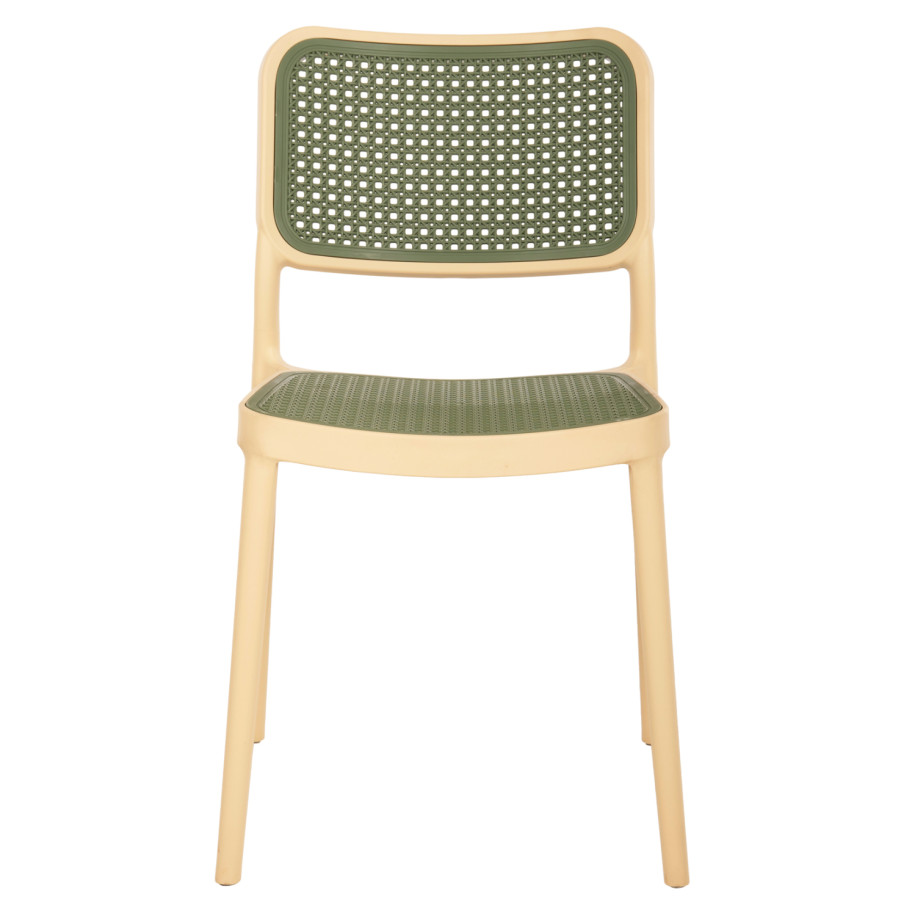 ΚΑΡΕΚΛΑ ΠΟΛΥΠΡΟΠΥΛΕΝΙΟΥ MEKO HM5934.04 ΜΠΕΖ ΜΕ OLIVE GREEN ΨΑΘΑ 41x49x102Υ εκ.